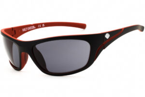 Harley Davidson HD0903X Men's Sunglasses – Black/Red / Smoke Grey, 61mm
