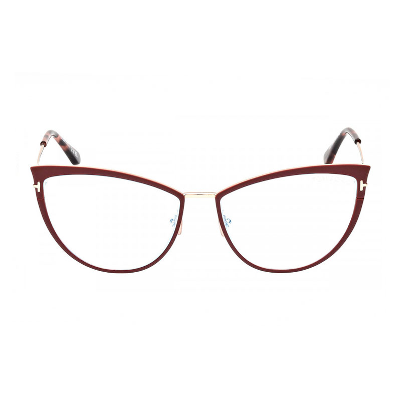 Tom Ford FT5877-B Women's Eyeglasses – Bordeaux/Shiny Rose Gold, 56mm - Image 2