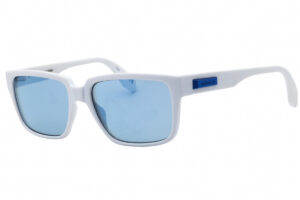 Adidas OR0013 Men's Sunglasses β White / Blue Mirror, 55mm