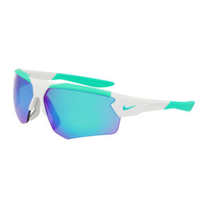 Nike CLOAKDUOEV24036 Men's Sunglasses – Matte Light Silver / Green, 71mm