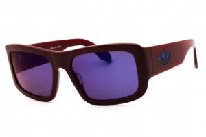 Adidas OR0090 Unisex Sunglasses – Shiny Bordeaux / Blue Mirror, 59mm