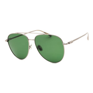 Salvatore Ferragamo SF308S Men's Sunglasses β Light Ruthenium / Green, 61mm