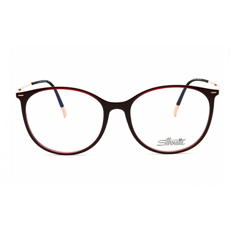 Silhouette ILLUSIONLITE1606/75 Unisex Eyeglasses – Dark Burgundy/Matte Gold, 54mm - Image 2