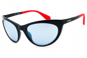 Max & Co MO0037 Women's Sunglasses β Shiny Blue / Blue Mirror, 58mm