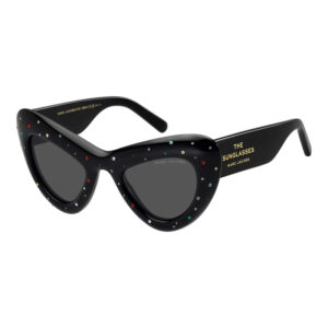 Marc Jacobs MARC798/SSTR Women's Sunglasses – Black Crystals / Grey, 48mm