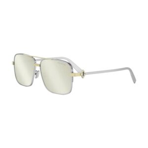 Dior CDDIAMONDS9F Men's Sunglasses – Shiny Palladium / Silver Mirror, 60mm