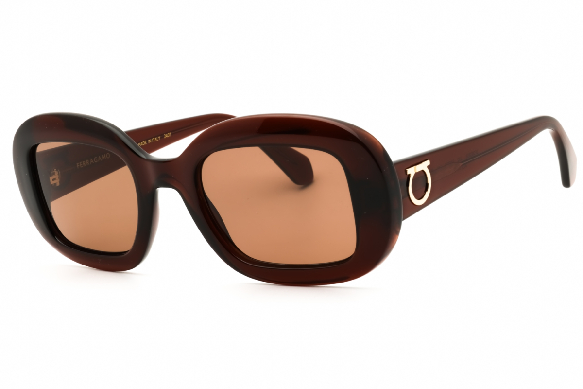 Salvatore Ferragamo SF2038SE Women's Sunglasses – Transparent Brown / Brown, 51mm