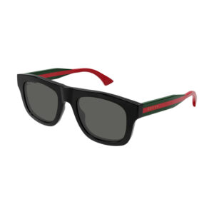 Gucci GG1991S Men's Sunglasses β Shiny Black/Red / Grey, 52mm