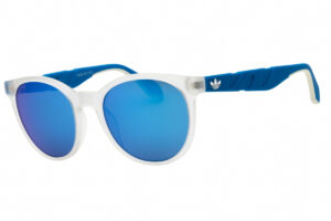 Adidas OR0102 Unisex Sunglasses – Crystal / Blue Mirror, 53mm