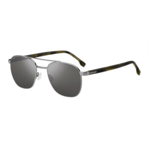 Hugo Boss BOSS1723/S Men's Sunglasses β Ruthenium/Green Horn / Silver Mirror, 56mm
