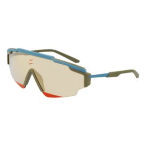 Nike NIKEMARQUEEEDGEM Men's Sunglasses β Matte Medium Olive / Gold Mirror, 64mm