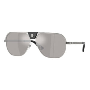 Versace VE2294 Men's Sunglasses – Silver / Light Grey Silver Mirror, 61mm