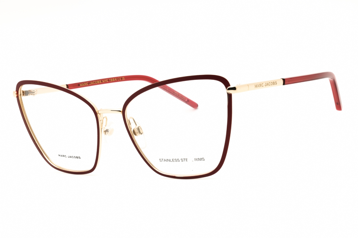 Marc Jacobs MARC 776 Women's Eyeglasses – Matte Burgundy Gold, 58mm