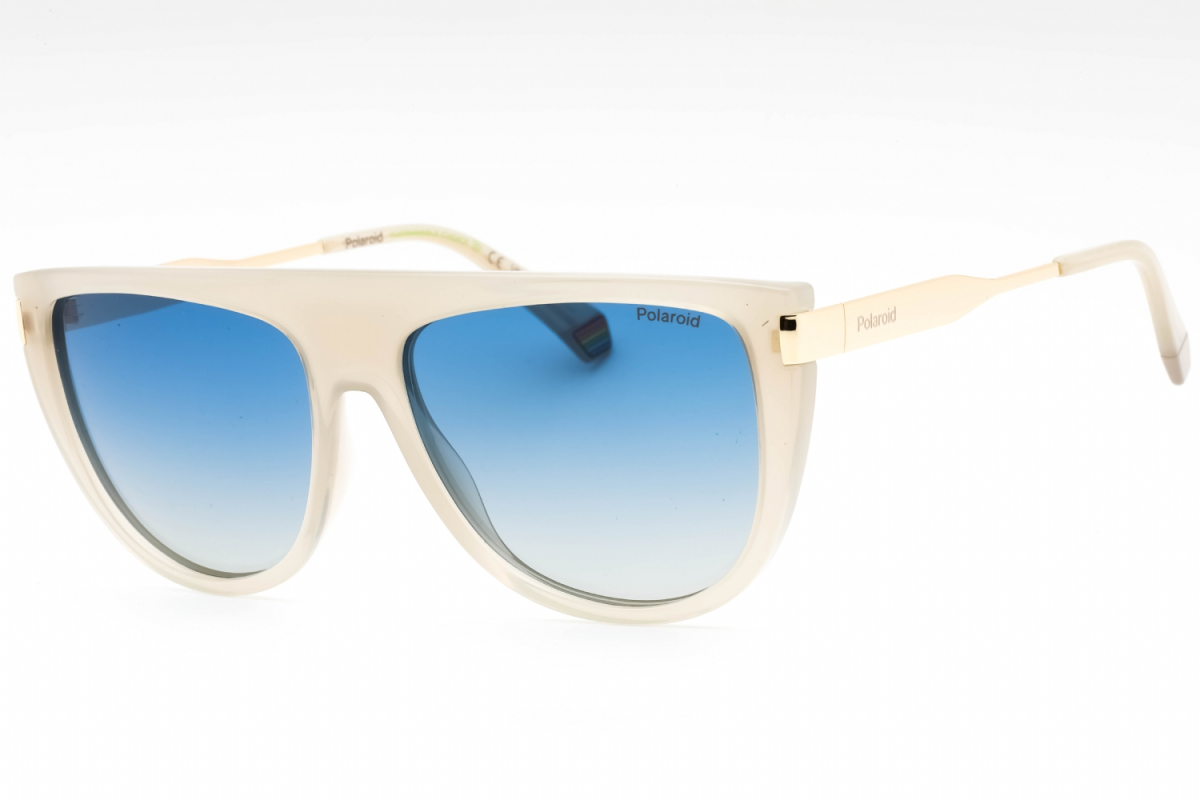 Polaroid Core PLD6221/S/X Women's Sunglasses – Beige / Blue Shaded Polarized, 57mm