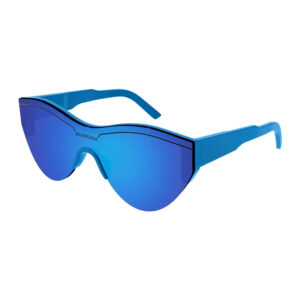 Balenciaga BB0004S Women's Sunglasses β Blue / Blue Mirror