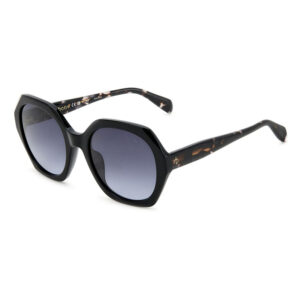 Rag & Bone RNB1078/S Women's Sunglasses β Shiny Black / Grey Gradient, 55mm