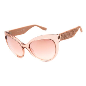 Guess GU00130 Women's Sunglasses – Shiny Beige / Bordeaux Mirror, 61mm