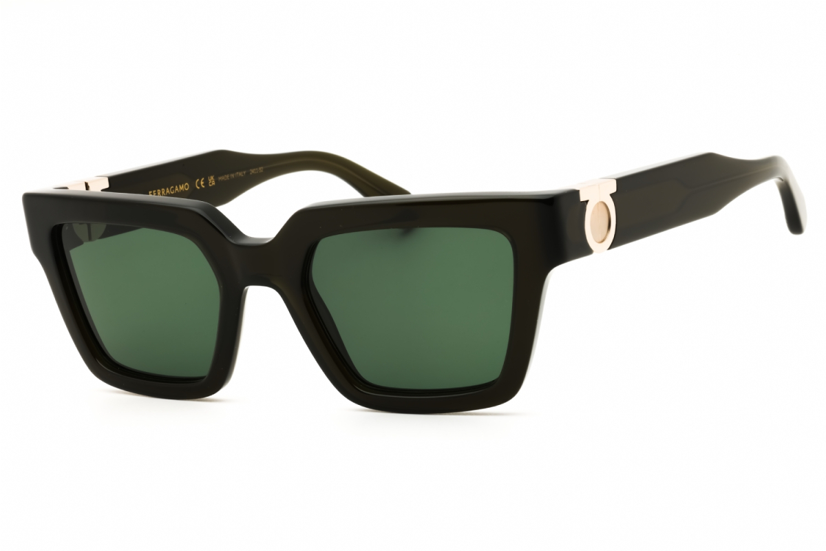 Salvatore Ferragamo SF2066S Women's Sunglasses – Transparent Dark Green / Green, 52mm