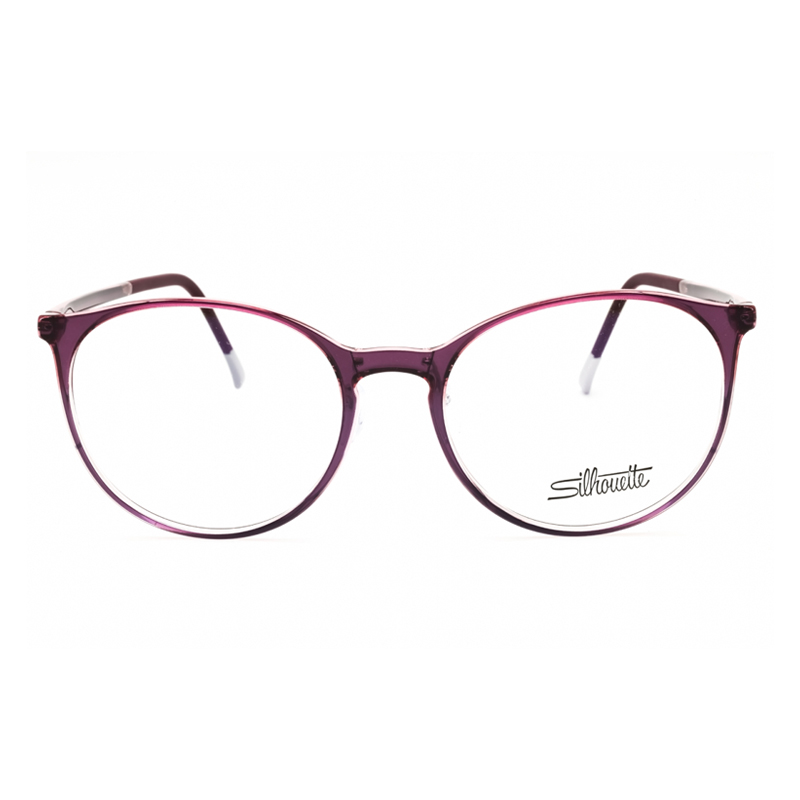 Silhouette SPXILLUSIONFULLRIM2936/75 Unisex Eyeglasses – Shiny Rose With Dark Orchid, 52mm - Image 2