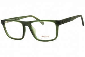 Coach HC6263U Men's Eyeglasses – Transparent Matte Military Green, 55mm