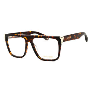 Roberto Cavalli VRC107M Unisex Eyeglasses β Shiny Brown Havana/Yellow, 56mm