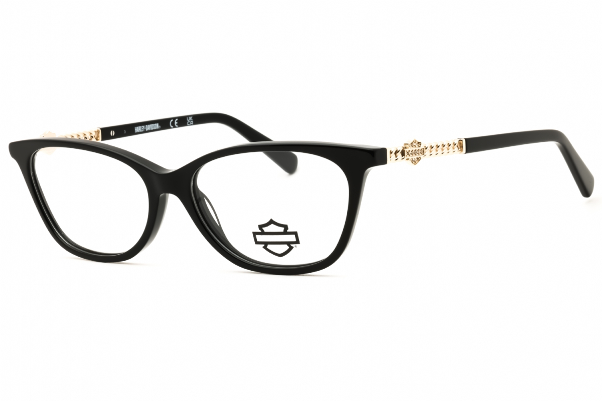 Harley Davidson HD50151 Women's Eyeglasses – Shiny Black, 54mm