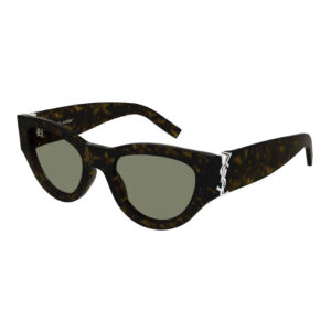 Saint Laurent SLM94 Women's Sunglasses – Dark Havana / Green, 53mm