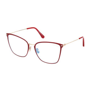Tom Ford FT5839-B Women's Eyeglasses β Shiny Fuxia/Gold, 56mm