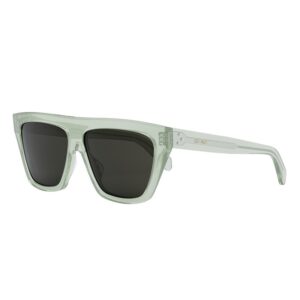 Celine CL40256I Unisex Sunglasses – Light Green Transparent / Dark Green, 58mm