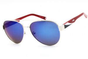 FILA SFI181 Unisex Sunglasses – Silver / Blue Mirror, 61mm