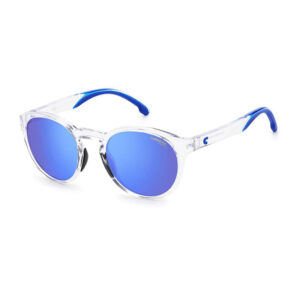 Carrera CARRERA8056/S Men's Sunglasses – Transparent / Blue Multilayer Mirror, 51mm