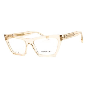 Salvatore Ferragamo SF3021 Women's Eyeglasses – Transparent Beige, 54mm