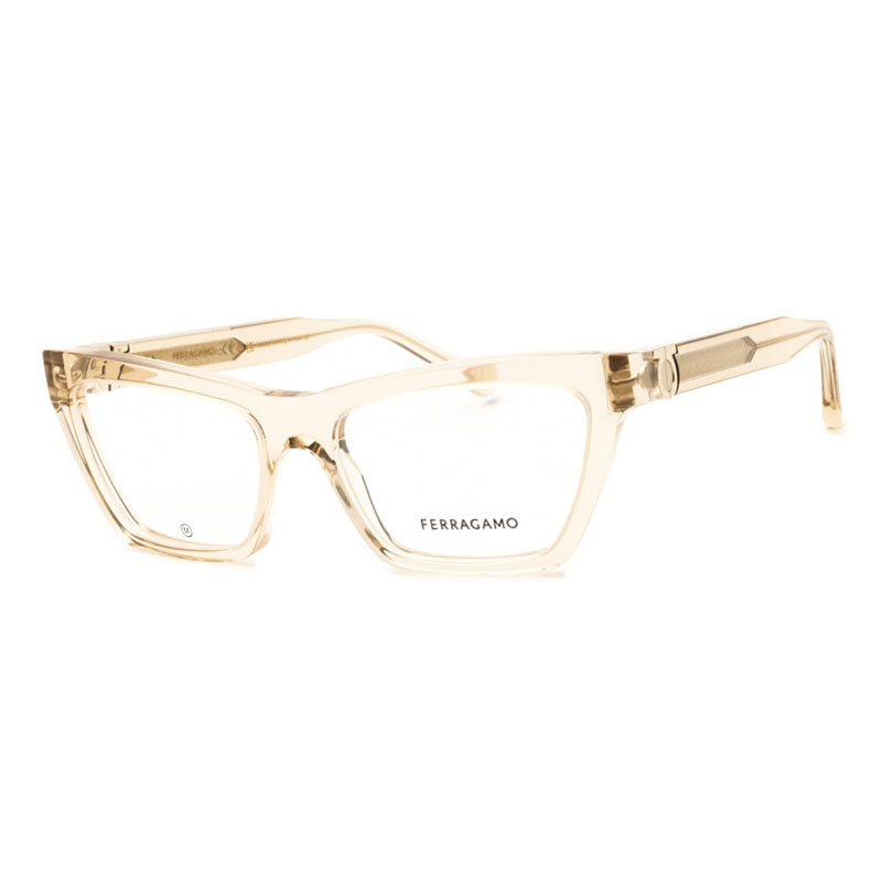 Salvatore Ferragamo SF3021 Women's Eyeglasses – Transparent Beige, 54mm