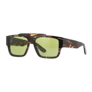Gucci GG1460S Men's Sunglasses β Striped Brown Havana / Green, 56mm