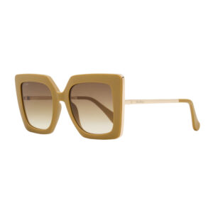 Max Mara MM0051 Women's Sunglasses β Matte Light Brown/Shiny Rose Gold / Brown Gradient, 52mm