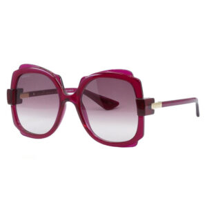 Gucci GG1431S Women's Sunglasses – Transparent Dark Cyclamen / Burgundy Gradient, 57mm