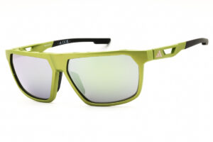 Adidas SP0096 Men's Sunglasses – Matte Light Green / Green Mirror, 60mm