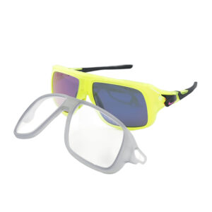 Nike FLYFREESOAREV24001 Men's Sunglasses – Matte Volt / Infrared Mirror/Clear Clip-On, 59mm