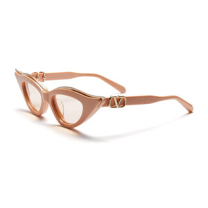 Valentino VLS-114 Women's Sunglasses – Beige/White Gold / Nude AR, 49mm