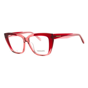 Salvatore Ferragamo SF2939N Women's Eyeglasses – Transparent Burgundy/Antique, 54mm