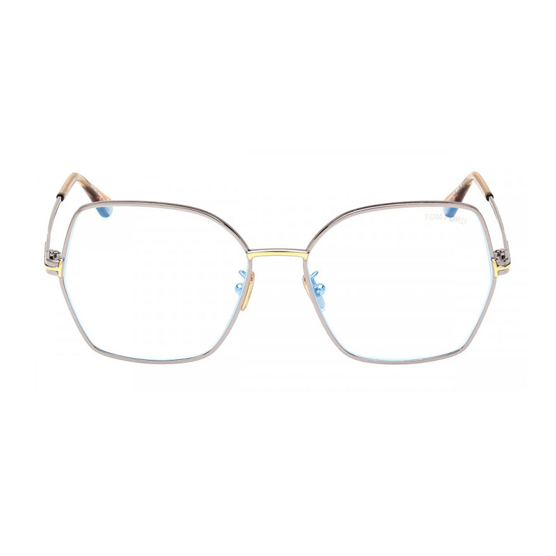 Tom Ford FT5876-B Women's Eyeglasses – Shiny Light Ruthenium, 56mm - Image 2