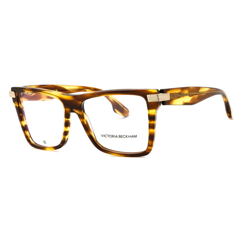 Victoria Beckham VB2677 Women's Eyeglasses – Striped Havana, 53mm