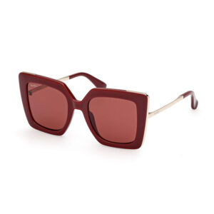 Max Mara MM0051 Women's Sunglasses β Shiny Bordeaux/Gold / Bordeaux, 52mm
