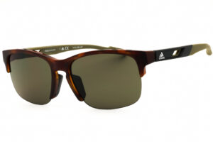 Adidas SP0048 Men's Sunglasses β Dark Havana / Green, 57mm