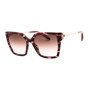Chopard SCH371S Women's Sunglasses β Shiny Streaked Burgundy / Brown Gradient, 56mm