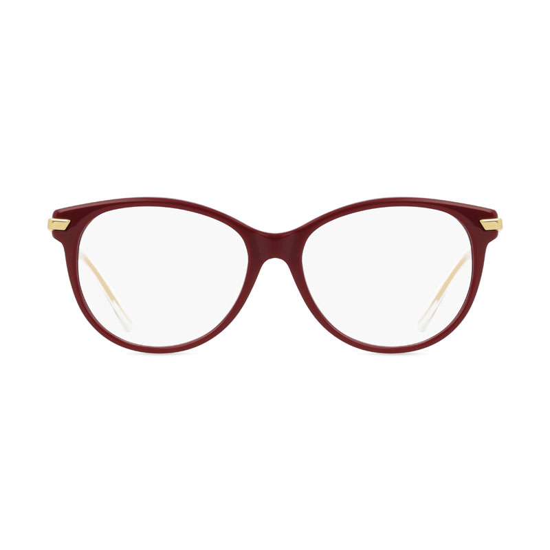 Bottega Veneta BV1039O Women's Eyeglasses – Burgundy/Gold, 53mm - Image 2
