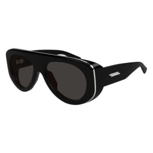 Bottega Veneta BV1362S Men's Sunglasses β Shiny Black / Grey, 58mm