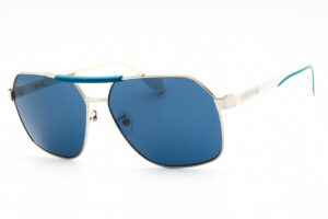 Adidas OR0064 Men's Sunglasses – Shiny Palladium / Blue Mirror, 62mm