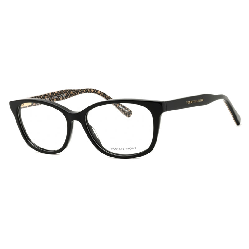 Tommy Hilfiger TH2108 Women's Eyeglasses – Black Pattern Brown, 53mm