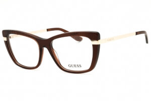 Guess GU50246 Women's Eyeglasses – Shiny Dark Brown, 54mm